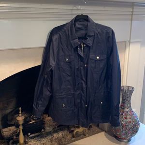 Basic Editions windbreaker navy blue size XL like new condition.